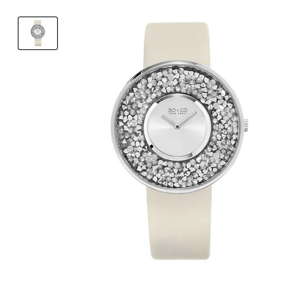 So&Co crystal studded filled quartz watch, retail price: $279